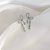 18K Gold Plated Y2K Bow Earrings For Women Stud Nail Fashion Cute Jewelry Piercing Ear Accessories Christmas Gift Aretes Espiga Jewelry