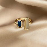 New Adjustable Colorful Drip Glaze Ring Women Fashion Retro Geometric Gold Colour Metal Rings Wedding Jewelry Birthday Gift Espiga Jewelry