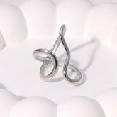 Fashion Stainless Steel Waterproof Open Ring Personality Charms PVD Real Gold 18K Plated Trendy Jewelry for Women Espiga Jewelry