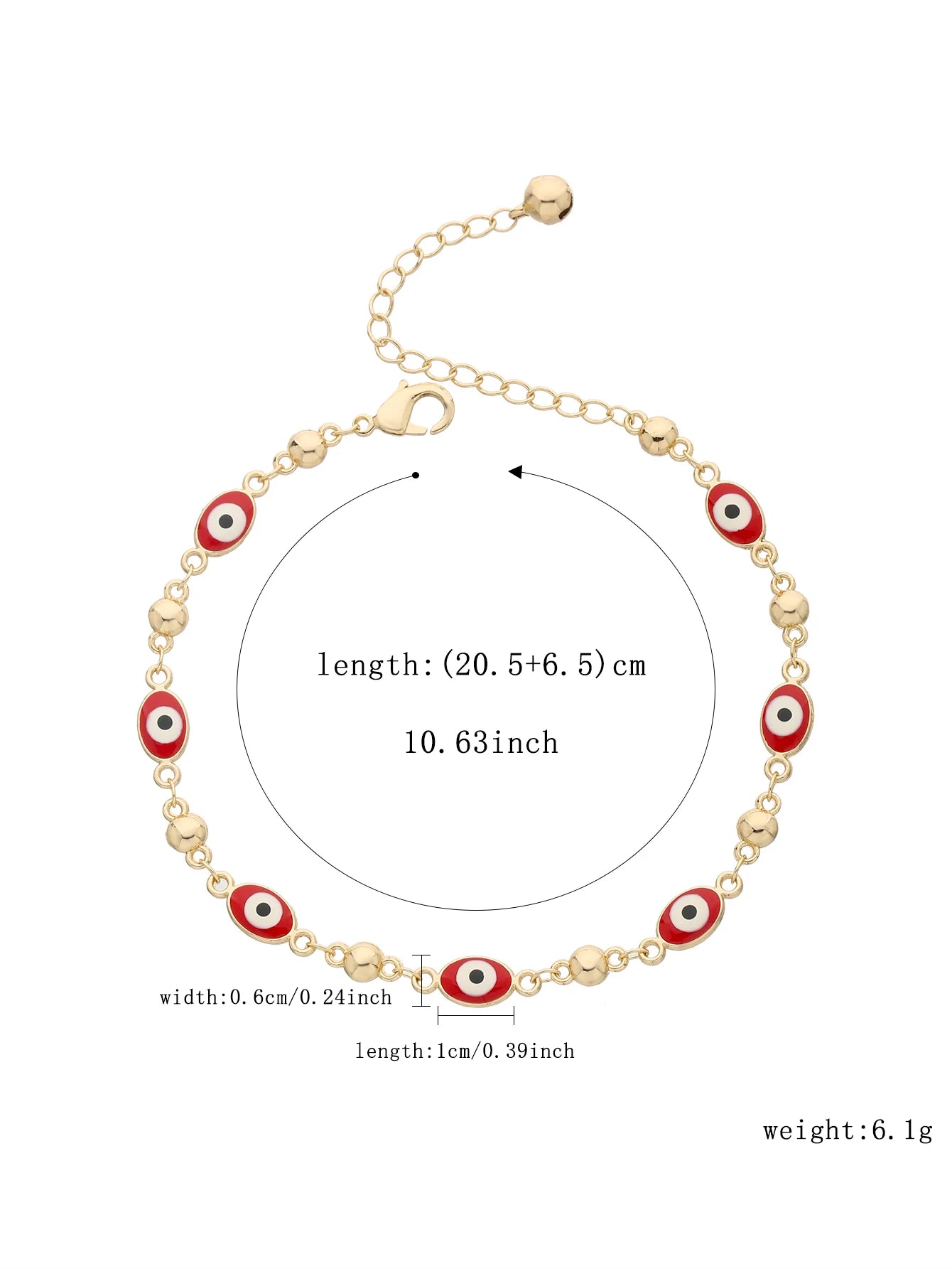 Religious series Jewelry enamel Türkiye evil eye anklet bracelet Women&