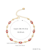 Religious series Jewelry enamel Türkiye evil eye anklet bracelet Women&