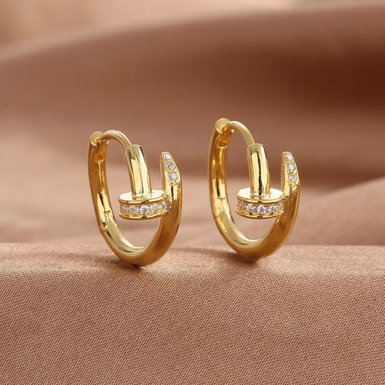 XINYI Plated Zircon Round Circle Hoop Earring for Women Minimalist Trendy Accessories Party Wedding Jewelry gifts Espiga Jewelry