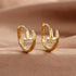 XINYI Plated Zircon Round Circle Hoop Earring for Women Minimalist Trendy Accessories Party Wedding Jewelry gifts Espiga Jewelry