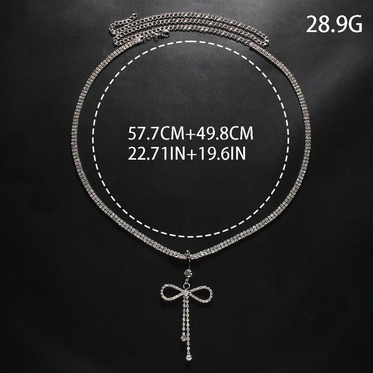 Sexy Bowtie Zircon Chain for Women Crystal Butterfly Waist Bead Belly Chain Belly Belt Summer Beach Body Jewelry Espiga Jewelry