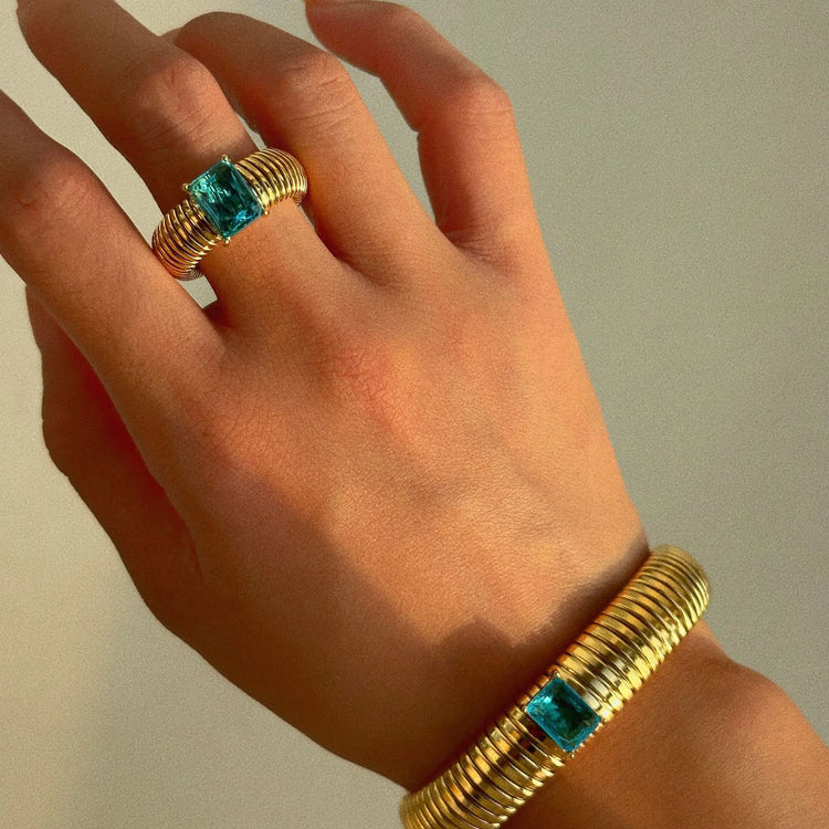 Colorful Zircon Stretch Ring – view 3