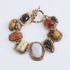 Boho Resin Stone Link Bracelet – Gold Mixed Stone