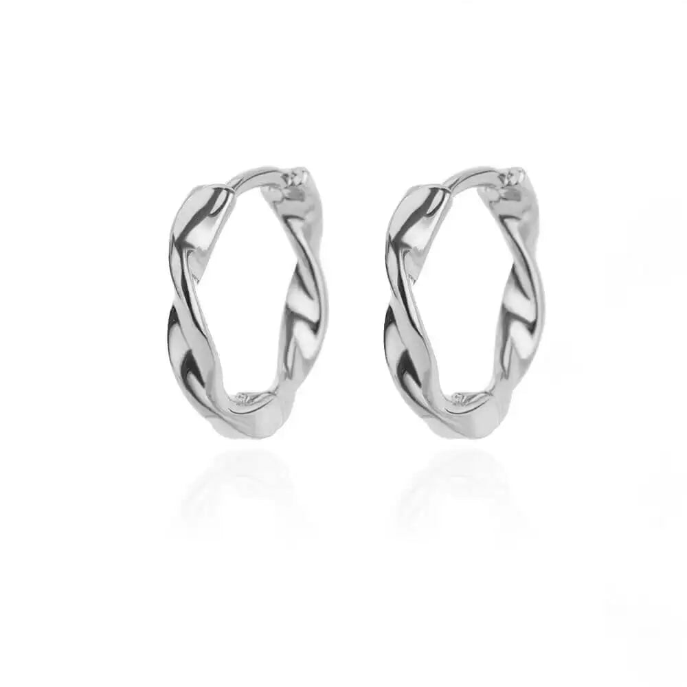 Elegant Round Earrings for Women Girls Luxury Stainless Steel Hoop Earrings Vintage Wedding Engagement Aesthetic Jewerly aretes Espiga Jewelry