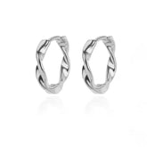 Elegant Round Earrings for Women Girls Luxury Stainless Steel Hoop Earrings Vintage Wedding Engagement Aesthetic Jewerly aretes Espiga Jewelry