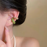 1Pcs Colorful Zircon C Shaped Cartilage Clip Earrings Women Exquisite Luxury No Pierced Copper Ear Cuff Fashion Jewelry Espiga Jewelry