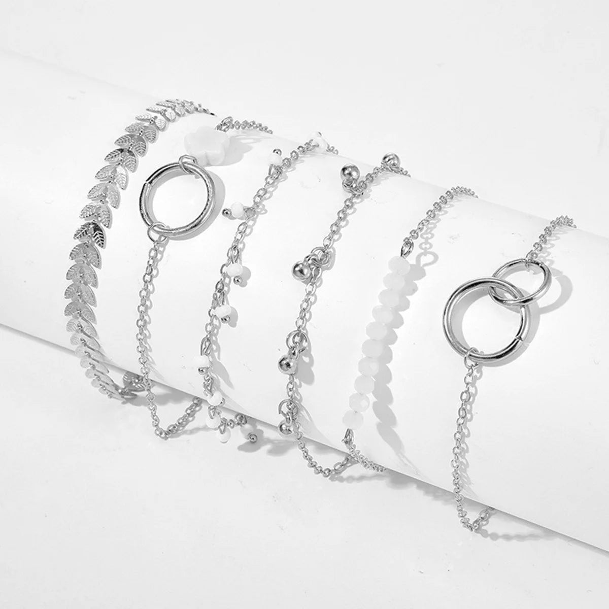 Trendy 6-Piece Stackable Bracelet Set with Adjustable Geometric & Tassel Design - Perfect for Everyday & Special Occasions Espiga Jewelry