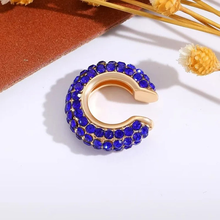 1Pcs Colorful Zircon C Shaped Cartilage Clip Earrings Women Exquisite Luxury No Pierced Copper Ear Cuff Fashion Jewelry Espiga Jewelry