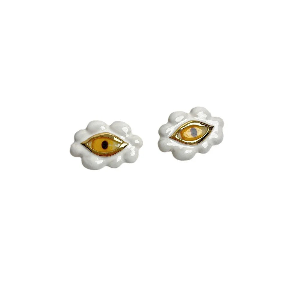 Eye Earrings Colorful Drip Ring Bracelet Personality Exaggerated Accessories Fashion Women&