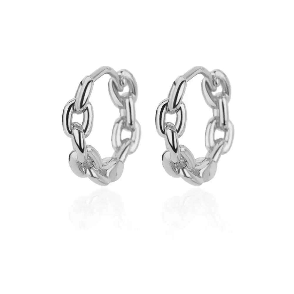 Elegant Round Earrings for Women Girls Luxury Stainless Steel Hoop Earrings Vintage Wedding Engagement Aesthetic Jewerly aretes Espiga Jewelry