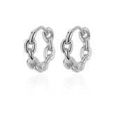 Elegant Round Earrings for Women Girls Luxury Stainless Steel Hoop Earrings Vintage Wedding Engagement Aesthetic Jewerly aretes Espiga Jewelry