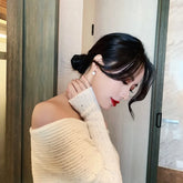 Simple Asymmetric D-shaped Earrings, Internet-famous Versatile Small Zircon Eardrops, Elegant Fashionable Light Luxury Earrings Espiga Jewelry
