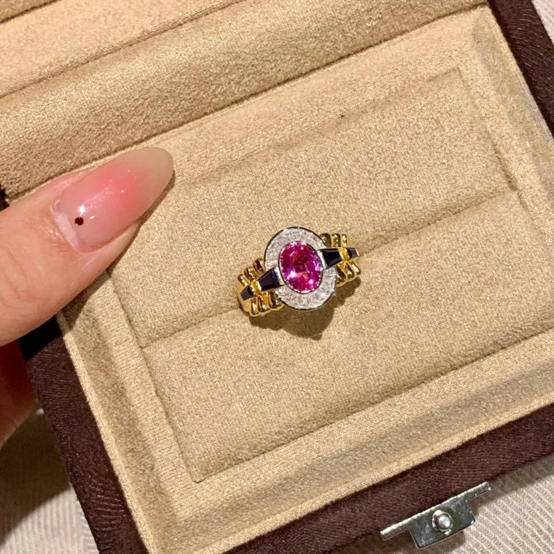 Red Zircon Adjustable Ring – view 5