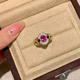 Red Zircon Adjustable Ring – view 5