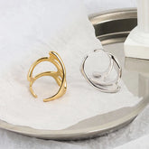 Gold Vintage Pleated Open Ring – view 4
