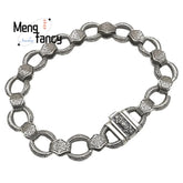 New Bracelet Is Exquisitely Carved With A Vajra Clasp, Featuring A Unique Retro, Powerful, Fashionable And High-End Look Luxury Espiga Jewelry