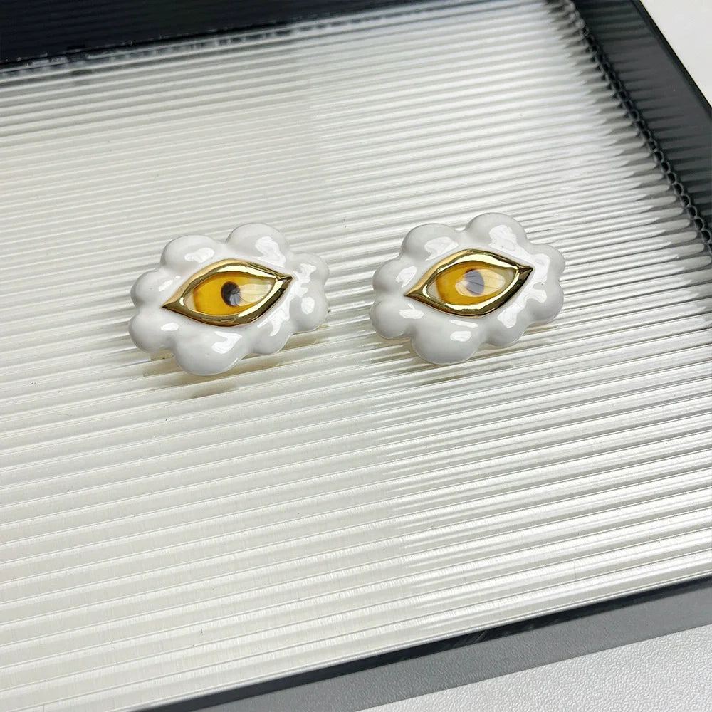 Eye Earrings Colorful Drip Ring Bracelet Personality Exaggerated Accessories Fashion Women&