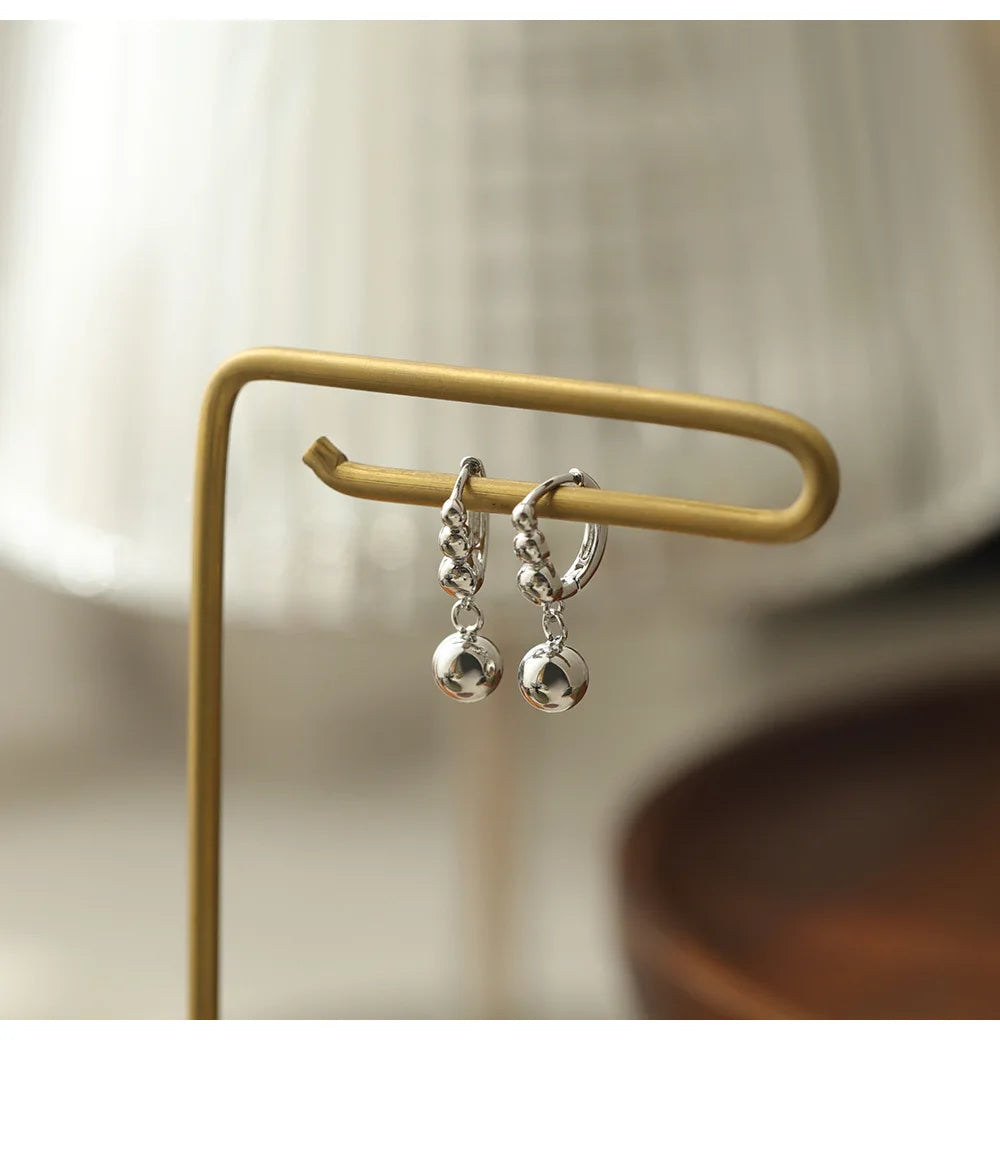 925 Sterling Silver Earrings Simple Fashionable Design New Unique Delicate Exquisite Sweet Charming Ear Ornaments for Women Espiga Jewelry