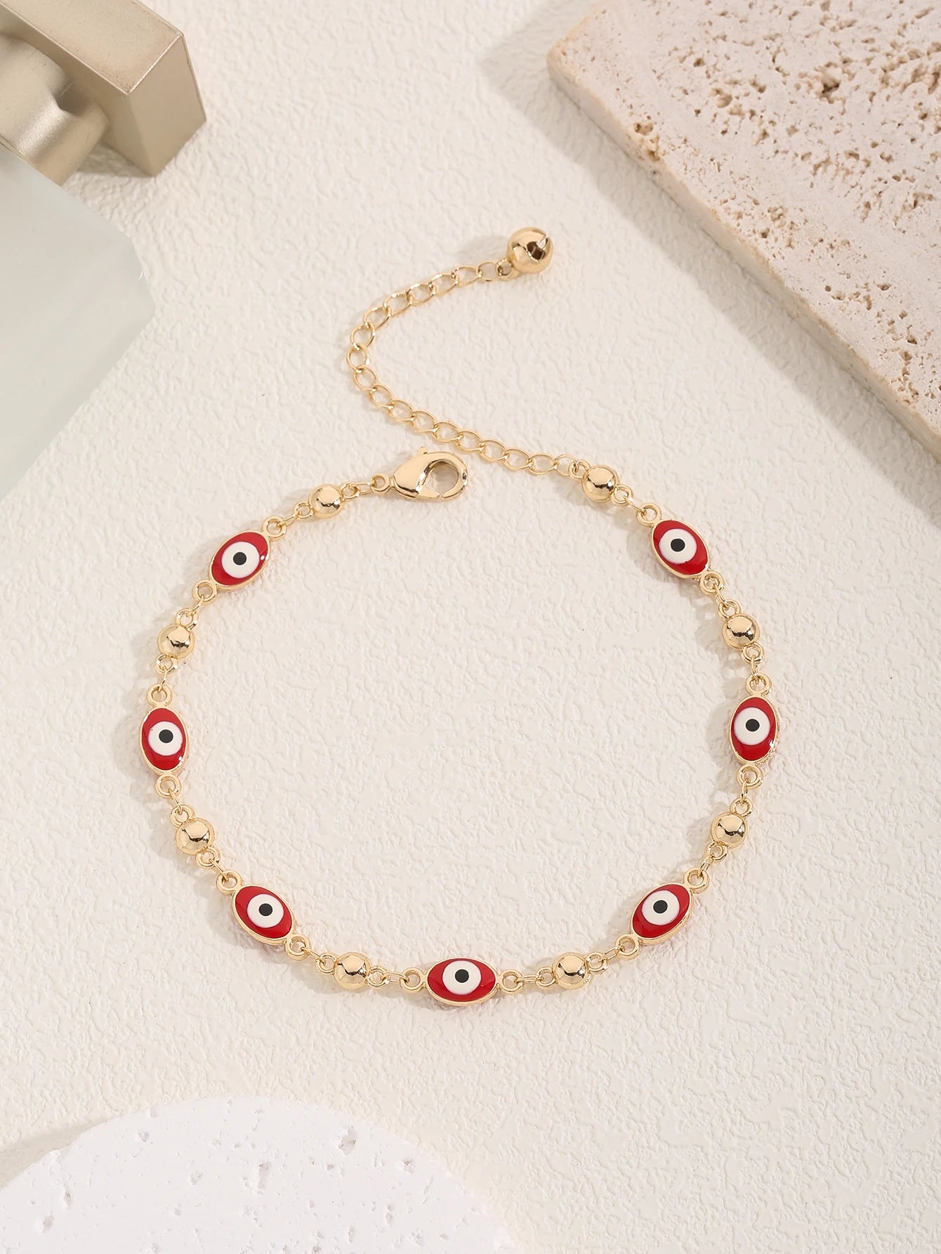 Religious series Jewelry enamel Türkiye evil eye anklet bracelet Women&