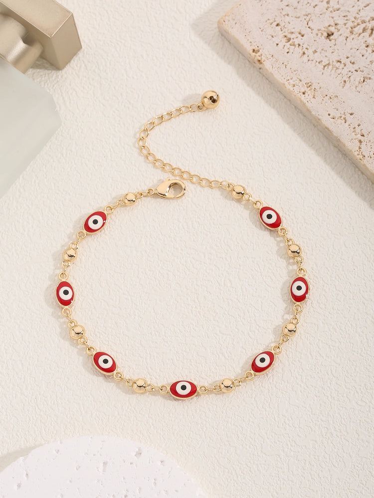 Religious series Jewelry enamel Türkiye evil eye anklet bracelet Women&