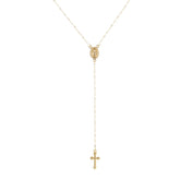 Women Charm Jewelry Gifts 2024 New Fashion Vintage Christian Cross Bohemia Religious Rosary Pendant Necklace Espiga Jewelry