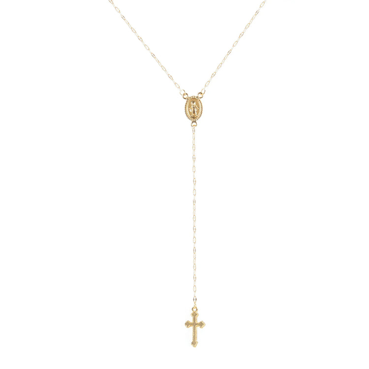 Women Charm Jewelry Gifts 2024 New Fashion Vintage Christian Cross Bohemia Religious Rosary Pendant Necklace Espiga Jewelry
