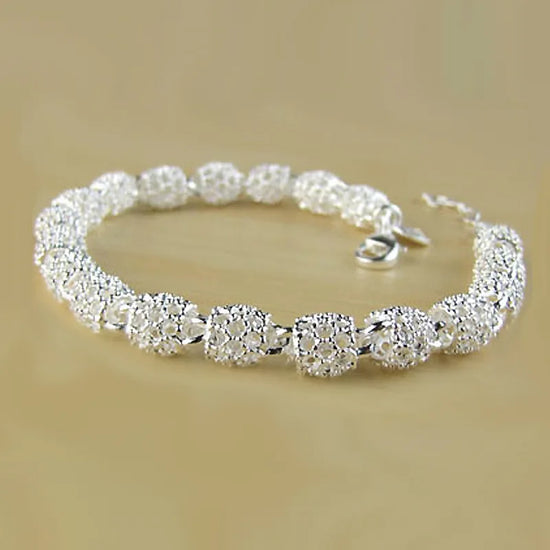 925 Sterling Silver Bracelet Zirconia Geometric Chain Linked For Women Charm Bangle Fashion Lucky Jewelry Gift Christmas Espiga Jewelry