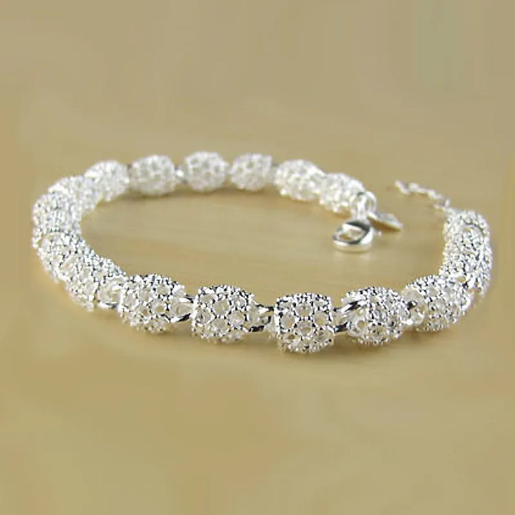 925 Sterling Silver Bracelet Zirconia Geometric Chain Linked For Women Charm Bangle Fashion Lucky Jewelry Gift Christmas Espiga Jewelry