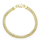 925 Sterling Silver, 18K Gold, 5mm Embossed Bracelet - Fashionable for Men and Women, Charming, Wedding Gifts and Jewelry Espiga Jewelry