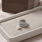 Zircon Pearl Ear Cuff Espiga Jewelry