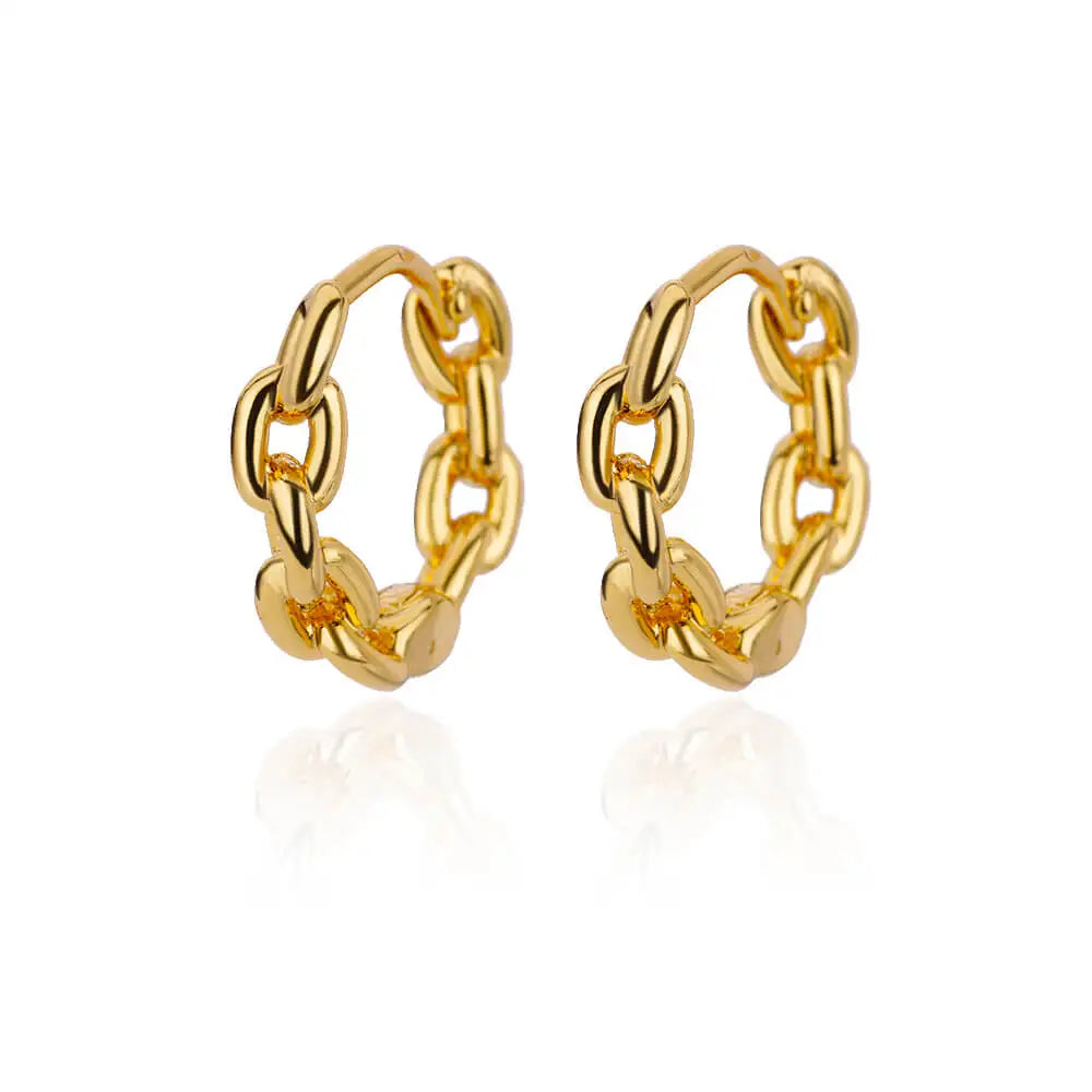 Elegant Round Earrings for Women Girls Luxury Stainless Steel Hoop Earrings Vintage Wedding Engagement Aesthetic Jewerly aretes Espiga Jewelry
