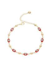 Religious series Jewelry enamel Türkiye evil eye anklet bracelet Women&