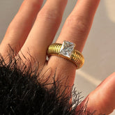 Colorful Zircon Stretch Ring – view 4