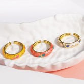 Gold Geometric Ring – view 2