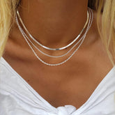 Necklace for Women Gold Necklace Silver Plated Necklace Gold Plated SnakeGold Chain Choker Necklaces Gold Jewelry Gift for Women Espiga Jewelry