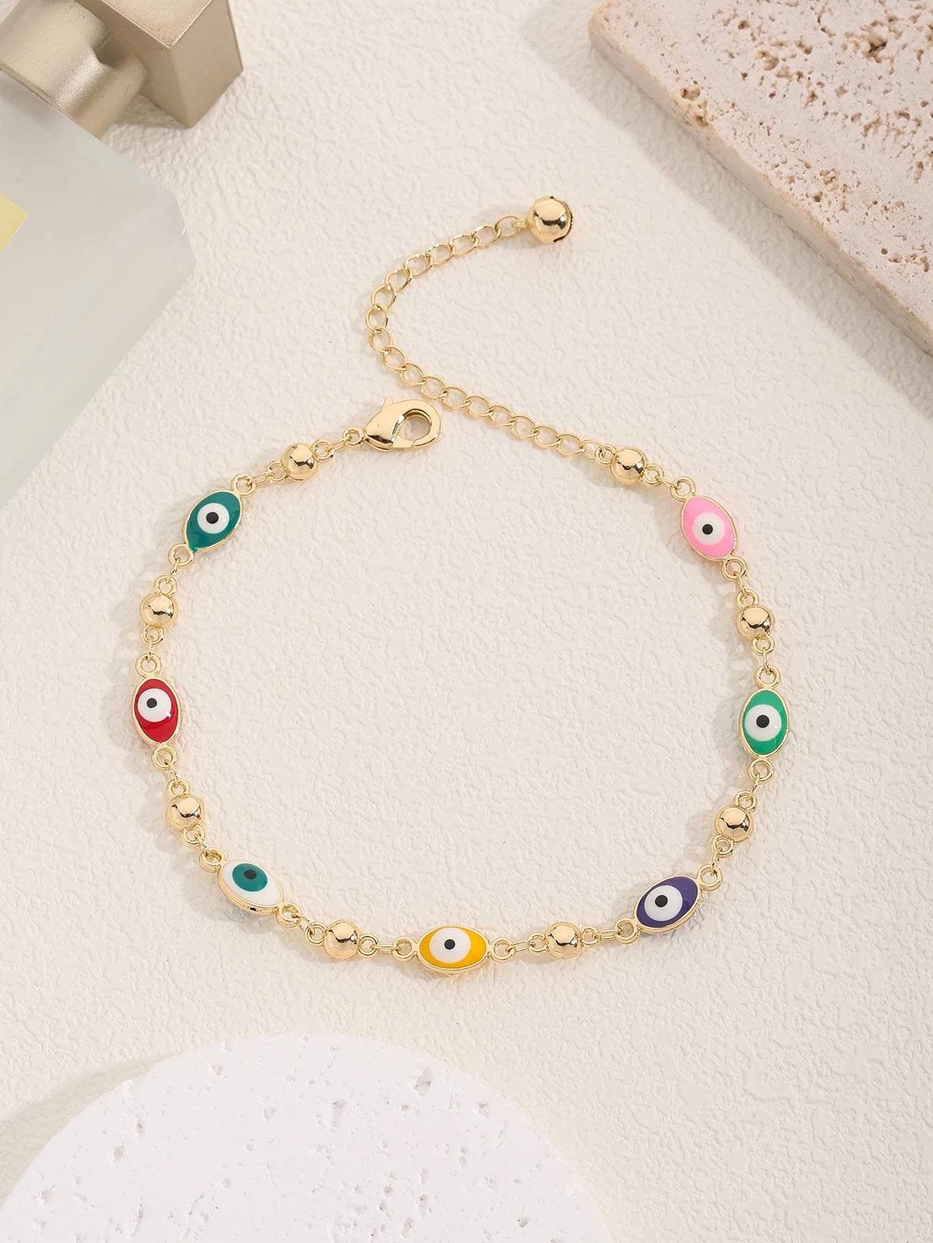 Religious series Jewelry enamel Türkiye evil eye anklet bracelet Women&