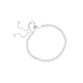 100% Solid 925 Sterling Silver Metal Bracelets for Women Men Beads Adjuatable Handmade Simple Bracelet Birthday Christmas Gift Espiga Jewelry