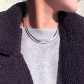 Necklace for Women Gold Necklace Silver Plated Necklace Gold Plated SnakeGold Chain Choker Necklaces Gold Jewelry Gift for Women Espiga Jewelry