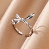 Bowknot Rings for Women Girls Open Waterproof Premium Stainless Steel Ring 2024 Trend Couple Wedding Jewelry freeshiping items Espiga Jewelry