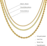 Necklace for Women Gold Necklace Silver Plated Necklace Gold Plated SnakeGold Chain Choker Necklaces Gold Jewelry Gift for Women Espiga Jewelry