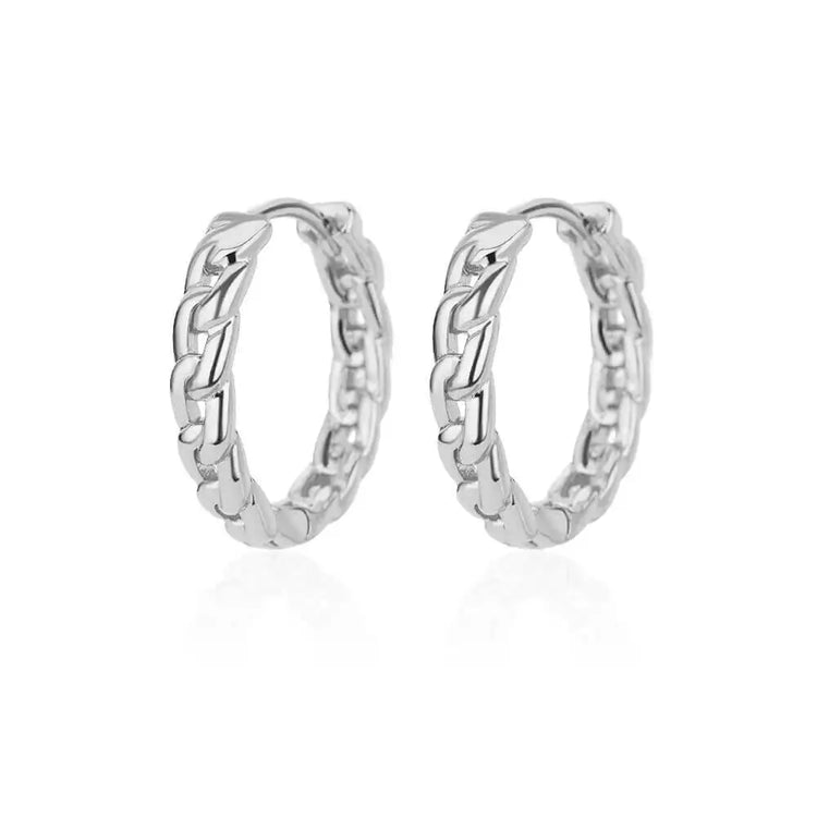 Elegant Round Earrings for Women Girls Luxury Stainless Steel Hoop Earrings Vintage Wedding Engagement Aesthetic Jewerly aretes Espiga Jewelry