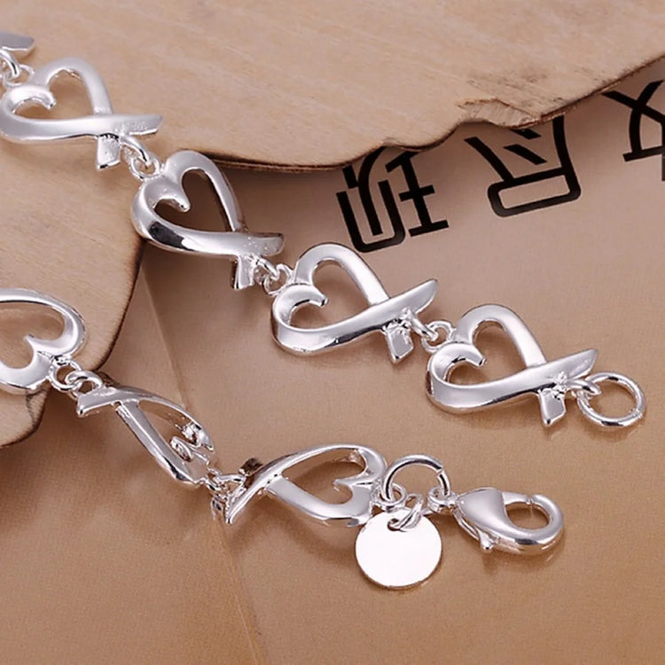925 Sterling Silver Bracelets for Women Wedding Lady Cute Noble Pretty Jewelry Fashion Nice Chain Free Shipping Hot Gifts Espiga Jewelry