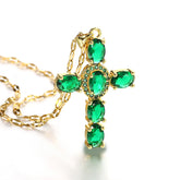 Gorgeous Cross Zircon Necklace Religious Belief Prayer Love Hope Blessing Church Jewelry Good Luck Prayer Religious Accessories Espiga Jewelry