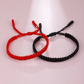Handmade Braid String Bracelets Red Black Buddhist Tibetan Woven Rope Good Luck Amulet Bracelet for Women Girls Jewelry ﻿Gifts Espiga Jewelry