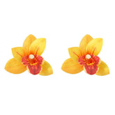 Butterfly Orchid Large Flower Earrings Korean Style Jewelry Accessories Flower Stud Earrings Minority Design Exaggerated Espiga Jewelry