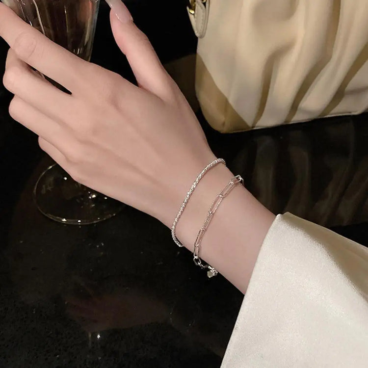 Chain Bracelet Delicate Trendy Fancy Hand Ornament Exquisite Chain Bracelet With Captivating Shine Dazzling Hand Ornament Unique Espiga Jewelry