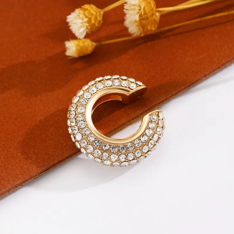1Pcs Colorful Zircon C Shaped Cartilage Clip Earrings Women Exquisite Luxury No Pierced Copper Ear Cuff Fashion Jewelry Espiga Jewelry